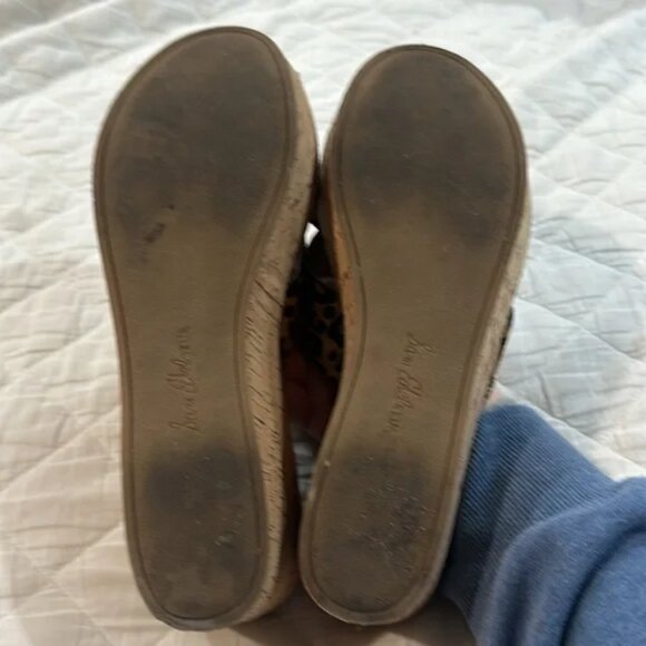 Sam Edelman Leopard Cork Wedge Sandals - Picture 4 of 4